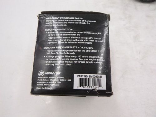 OEM Mercury 8M0205848 Fourstroke Outboard Oil Filter 350/400HP V10 Verado, US $20.99, image 3