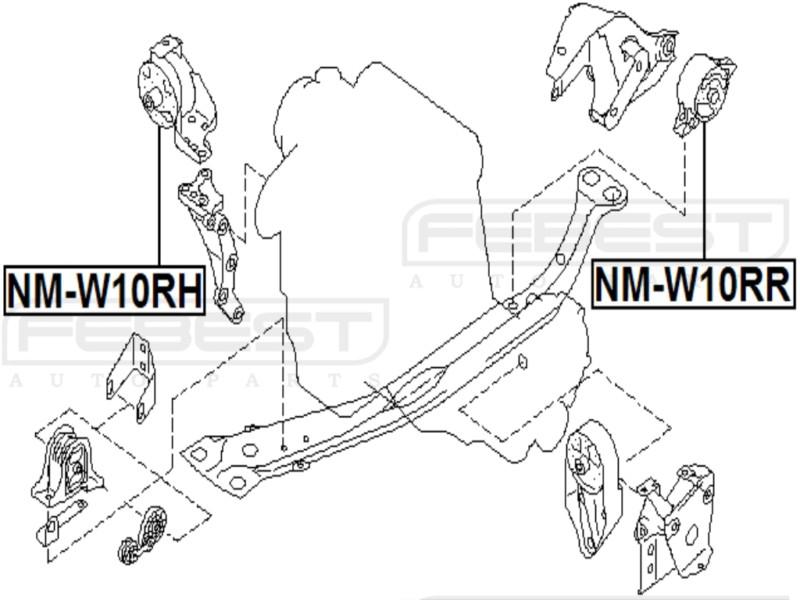 REAR ENGINE MOUNT - Febest # NM-W10RR, US $52.95, image 2