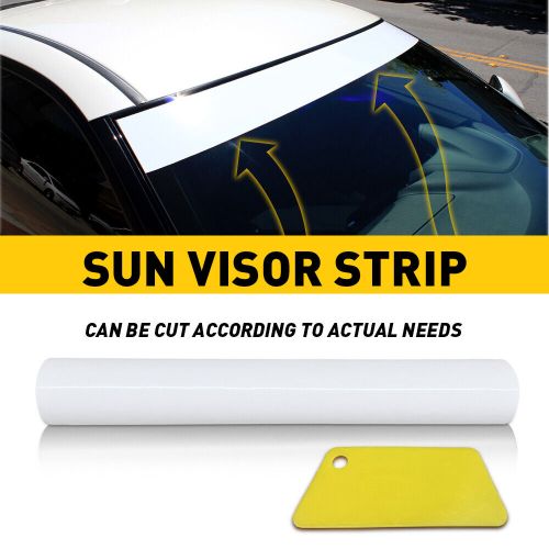 60x10'' Car Window Tint Windshield Sun Visor Vinyl PVC Decal Strip Sticker White, US $11.19, image 7