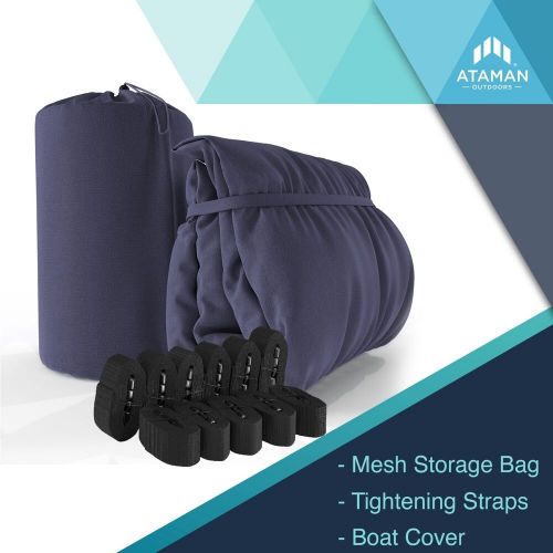 Heavy duty 600d waterproof boat cover 17 - 19ft (navi)