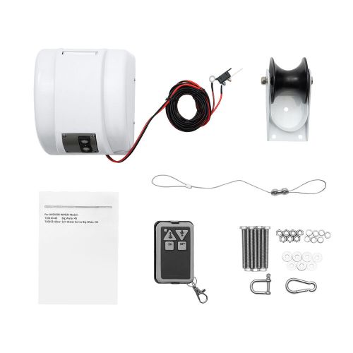 45 LBS Electric Saltwater Boat Windlass Anchor Winch Marine with Wireless Remote, US $196.03, image 2