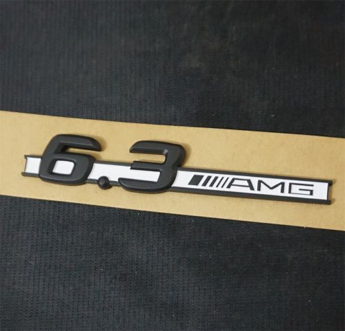 2x Matte 6.3AMG White Black Plastic Sticker Badge Emblem Decal V8 BITURBO Fender, US $14.99, image 2