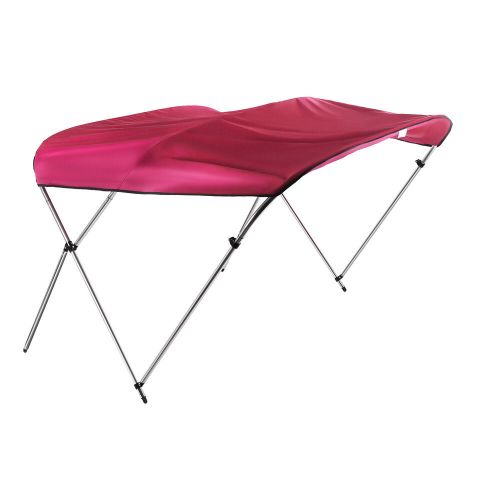 PU Coating Bimini Top Boat Cover 3 Bow 6’ Long, Red, waterproof, UV-resistant, US $104.02, image 2