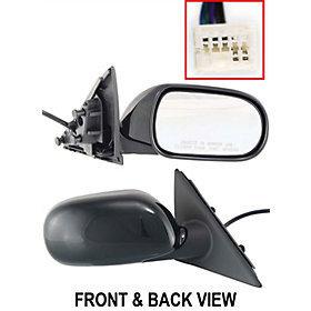 Power heated side view door mirror assembly passenger's right manual fold