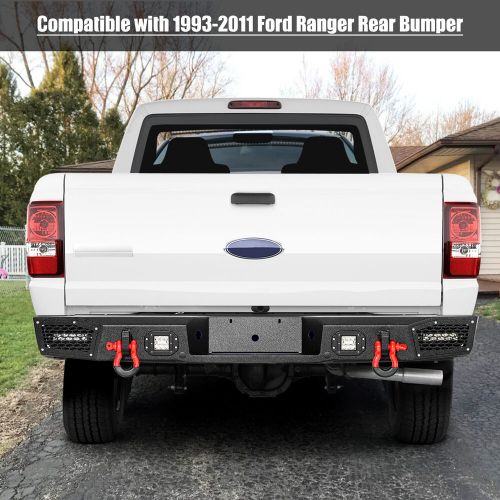 Front and Rear Bumper Steel Fits 1993-1997 Ford Ranger W/Winch Plate LED Lights, US $489.99, image 6