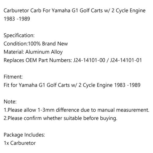 CARBURETOR Carb for Yamaha G1 Golf Carts 1983-1989 J24-14101-00 J24-14101-01, US $29.63, image 5