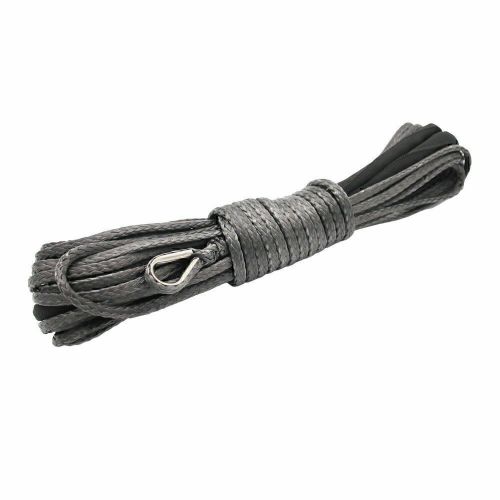 1/4"x50' 10000LBS Synthetic Winch Rope Gray Recovery Cable 4WD ATV W/ Guard, US $20.99, image 4
