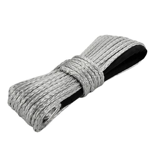 1/4"x50' 10000LBS Synthetic Winch Rope Gray Recovery Cable 4WD ATV W/ Guard, US $20.99, image 5