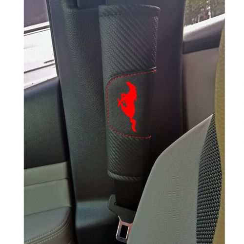 for Ford Mustang 2pcs Fashion Carbon Fiber Leather Car Seat Belt Shoulder Pad, US $15.99, image 4