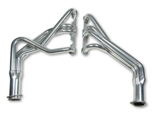 Flowtech mild ss silver ceramic coated long tube exhaust for chevy bel air 55-57