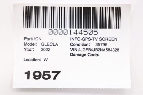 2022 MERCEDES GLE CLASS Info-gps-tv Screen A1679002214, US $2,374.50, image 7