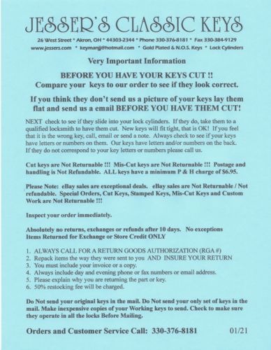 Ford FALCON Yellow Gold Keys 3 Piece Set Leather Fob 1966 1967 1968 1969 1970, US $84.95, image 7