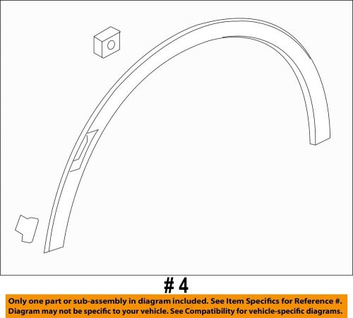 Gm oem 17-23 xt5 fender exterior trim-wheel opng mldg 84096067