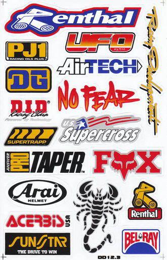 Agr_st18 sticker decal motorcycle car racing motocross bike truck tuning