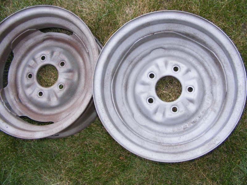 1955 56 CHEVROLET STEEL WHEELS (PAIR) 15
