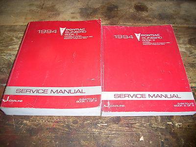 1994 pontiac sunbird factory issue repair manual set