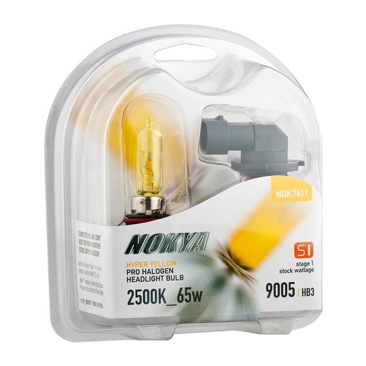 Purchase NOKYA PROHALOGEN HYPER YELLOW STAGE 1 9005 FOG LIGHT REPLACEMENT BULBS NOK7611 in
