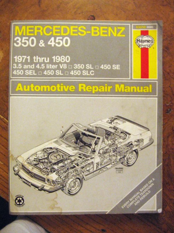 1971-1980 mercedes benz 350&450 repair manual 63030 (698)