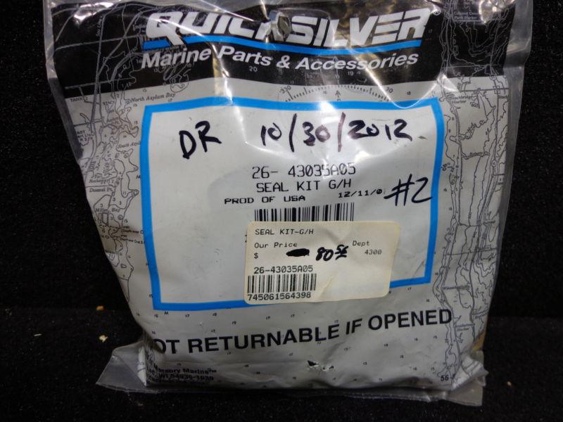 #43035A05 GEAR HOUSING SEAL KIT MERCURY/MARINER 1987-2007,2009&2010; 30-125HP #2, US $40.28, image 4