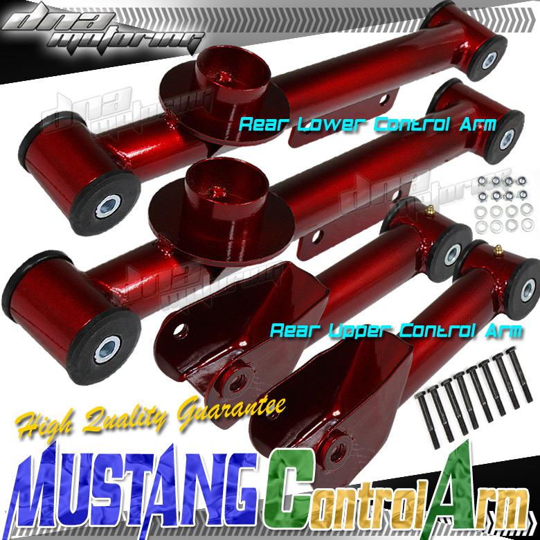 Purchase FORD MUSTANG 7904 GLX/GT REAR UPPER+LOWER 4PC CONTROL CAMBER SUSPENSION ARM RED in