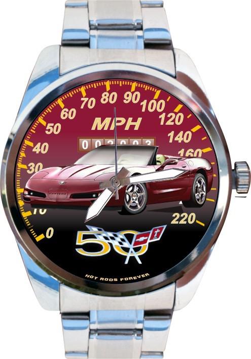 2003 vette 50th anniversary special edition burgundy convertible speedometer chr