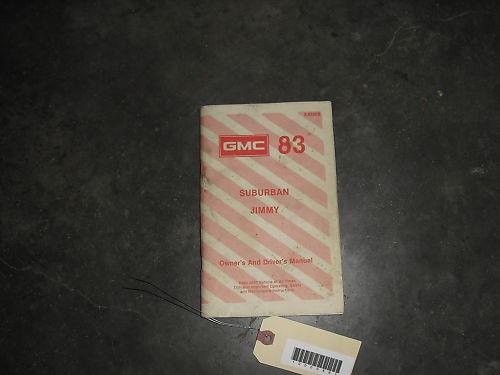 1983 gmc suburban & jimmy owner's manual