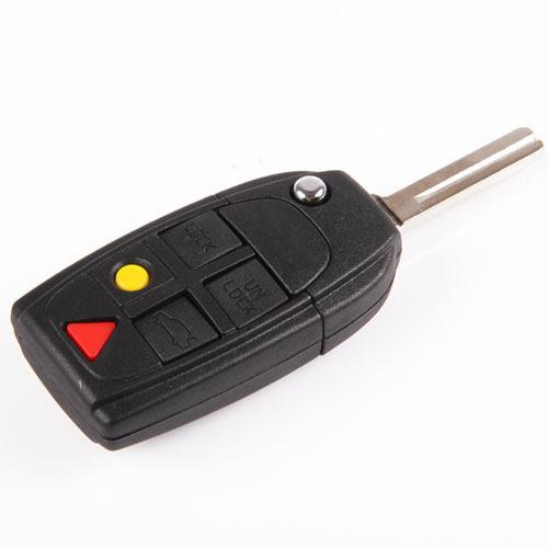 Topq new remote keyless folding flip fob key case shell for volvo v50 xc c30 s8 