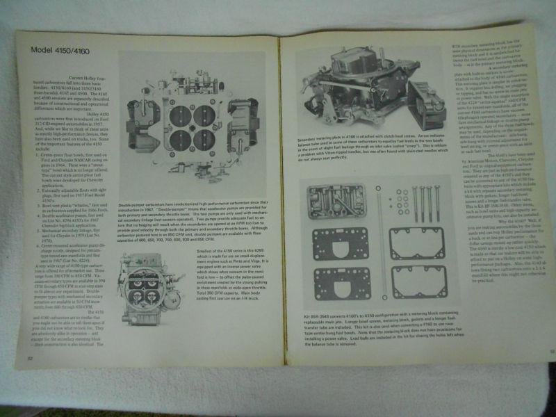 Holley Carburetors Manual from HP Books 1972, US $9.99, image 3