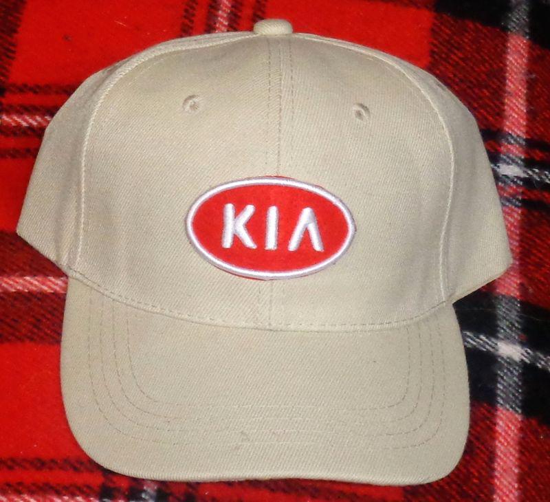 Kia   hat / cap   tan / red logo