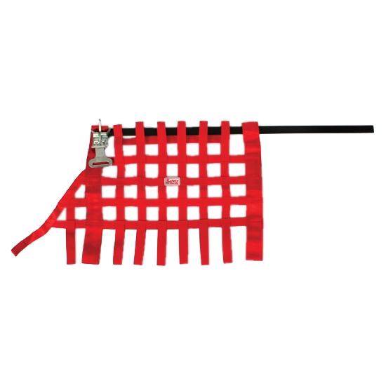 New safety racing red grand national latch release window net, 16" x 24"