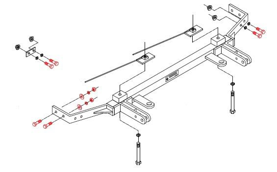 Blue ox bx1942 base plate for dodge intrepid 98-04