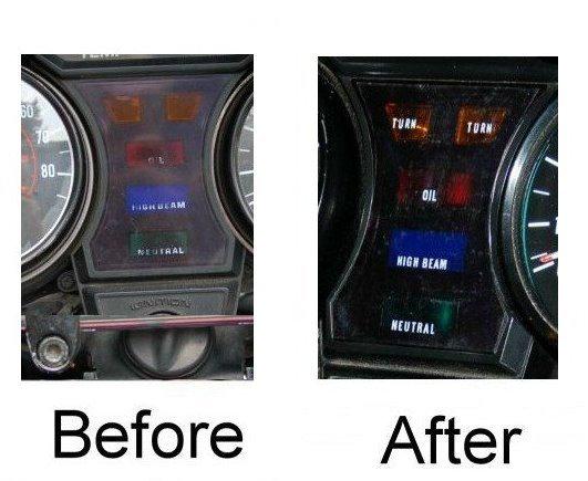 Gl1100/1200 std. 82 thru 84 dashboard indicator cluster renewal