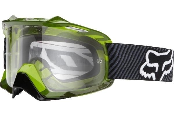 Fox racing mx airspc camo green clear lense goggle one size 06333