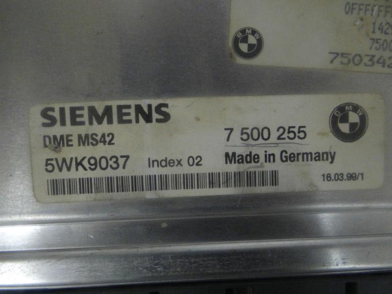 (1525) 99 00 BMW 328I ENGINE COMPUTER MODULE 7 500 255, US $35.00, image 3