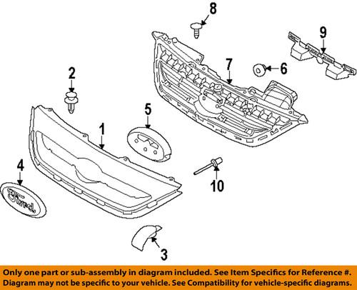 Ford oem ae8z8a284aa grille-mount panel