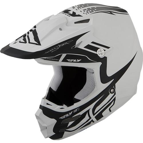 Fly racing f2 carbon dubstep graphic mx dh motocross helmet black / white