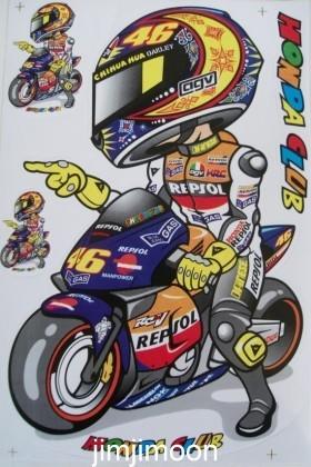 Motorcycle honda club helmet moto motor bike big sticker car decal racing 695