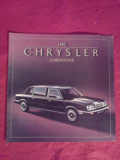 1985 chrysler limousine sales dealer brochure