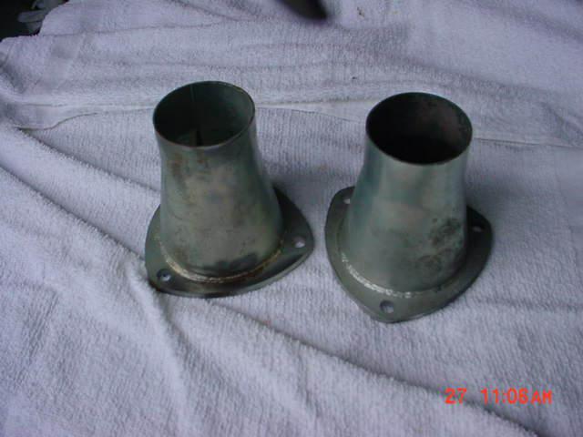 Header collector reducer set for 3 1/2 inch exhaust rat rod/etc,