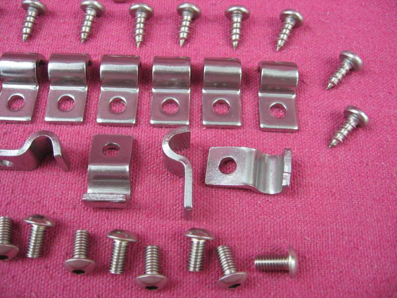 Brake Line Clamps, 1/4 Inch, Single Clamps, Stainless Steel, w/Screws Set of 12 , US $17.95, image 3