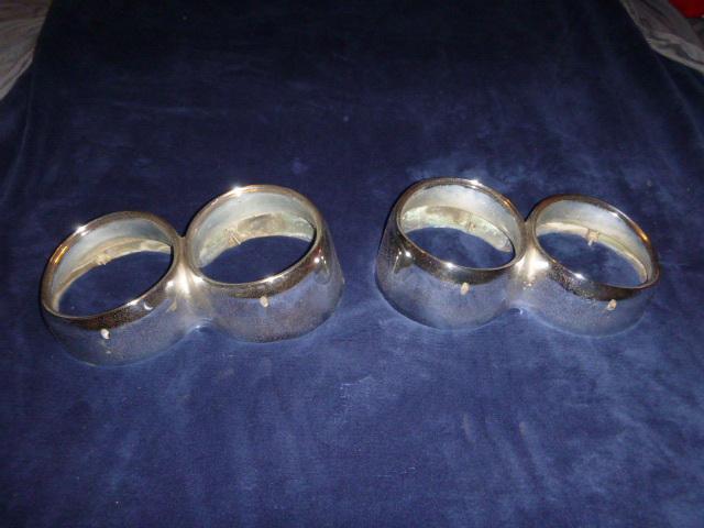 1961 buick headlight rings bezel chrome trim ring invicta electra 1961 pair