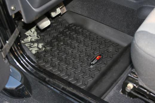 Rugged ridge front black floor liner pair for 1997-2006 jeep wrangler/unlimited 