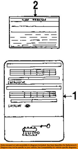 Hyundai oem 3245026714 labels-emission label