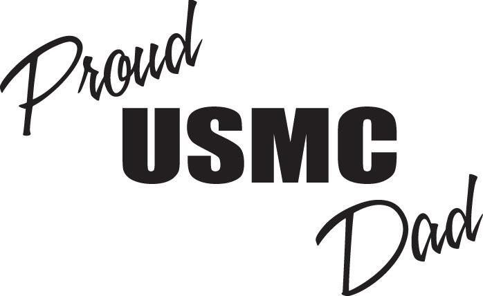 Hero #1/258 decal proud usmc dad troop truck vinyl  trailer van  car suv  auto