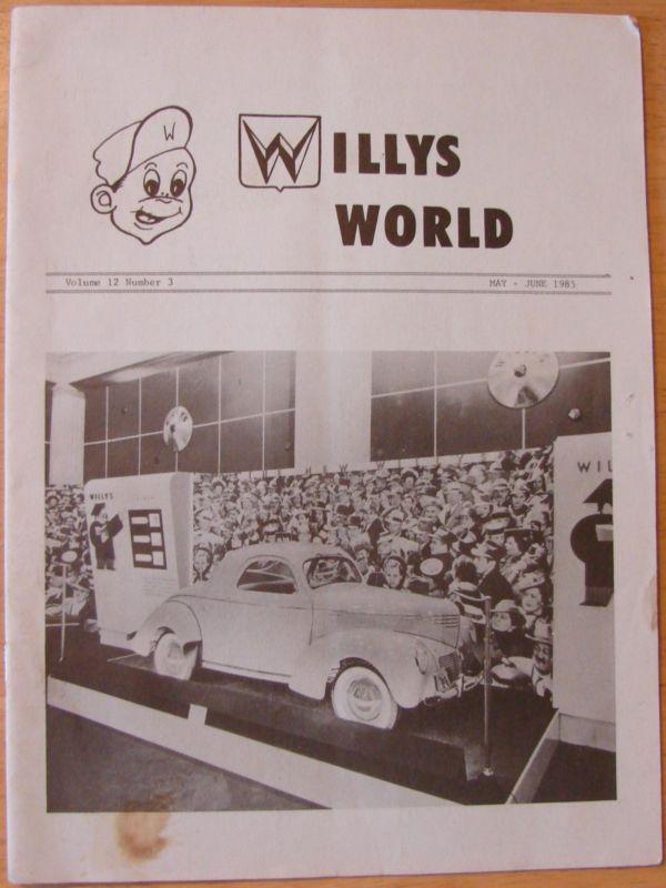 Willys world 1985 newsletter vol. 12 number 3 jeep