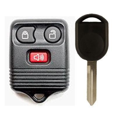 New ford keyless remote fob + uncut transponder ignition chipped key