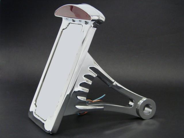 Chrome Side Mount Vertical License Plate Tail brake light for Harley Softail Tag, US $34.95, image 2