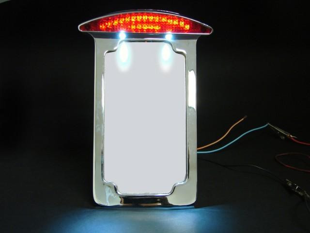 Chrome Side Mount Vertical License Plate Tail brake light for Harley Softail Tag, US $34.95, image 9