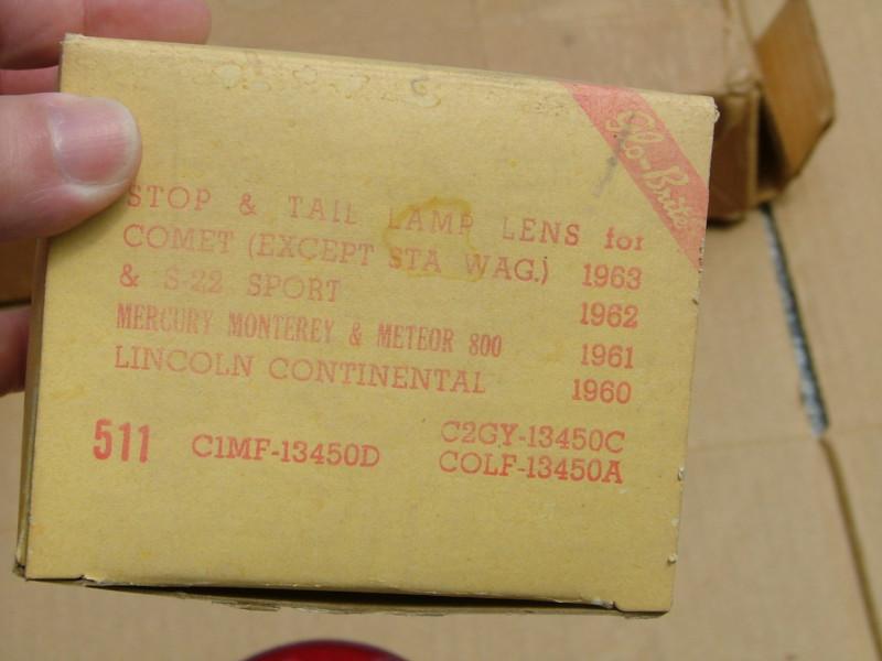 1960-63 Lincoln, Mercury tail light lens, NOS! Comet taillight, lamp, US $29.99, image 4