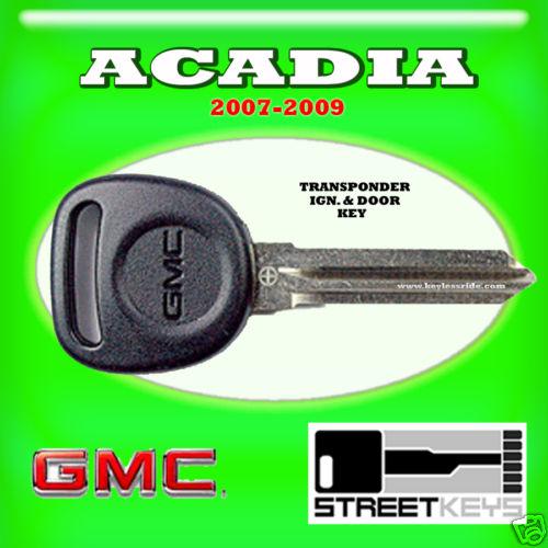 07 08 09 gmc acadia transponder chip ignition key blank